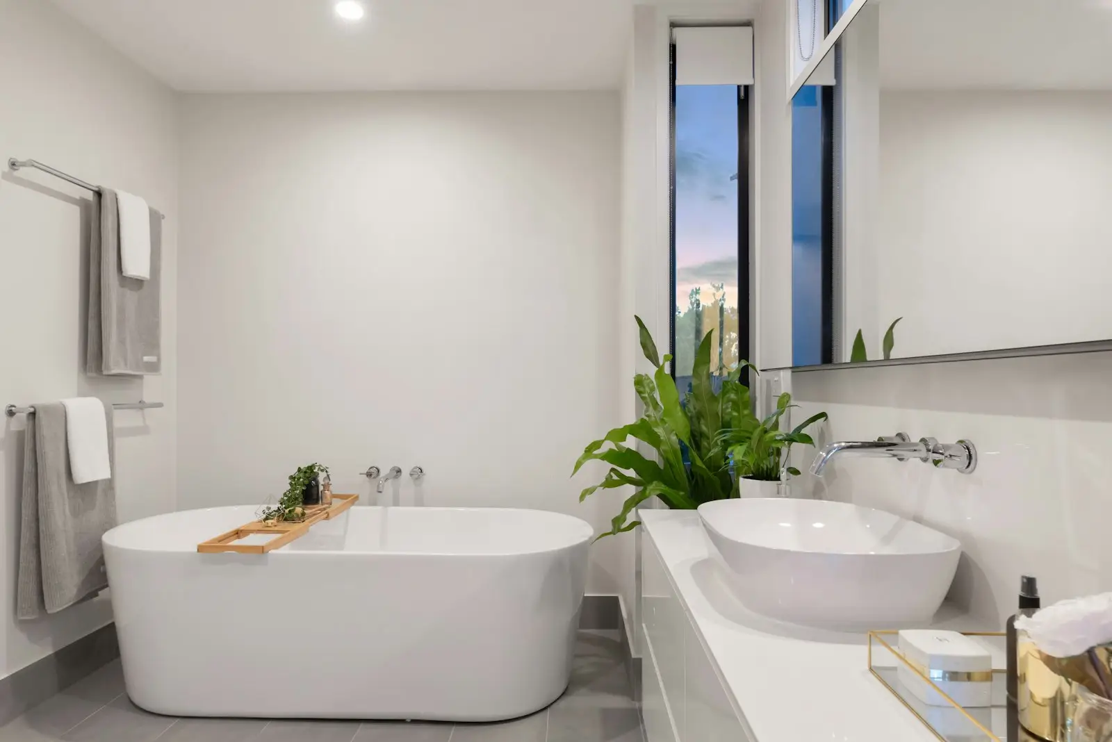 A finished modern bathroom